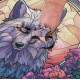 Quebra Cabe�a Mandala Lobo Vitral Colorido