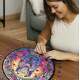 Quebra Cabe�a Mandala Lobo Vitral Colorido