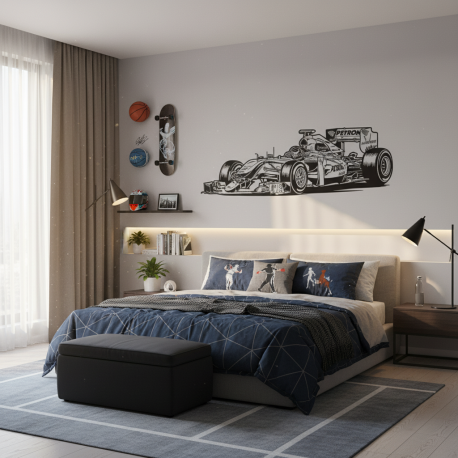 Adesivo de Parede Silhueta de Ferrari