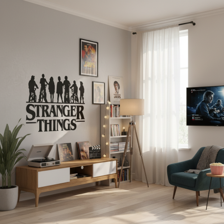 Adesivo de Parede Silhueta de Personagens de Stranger Things