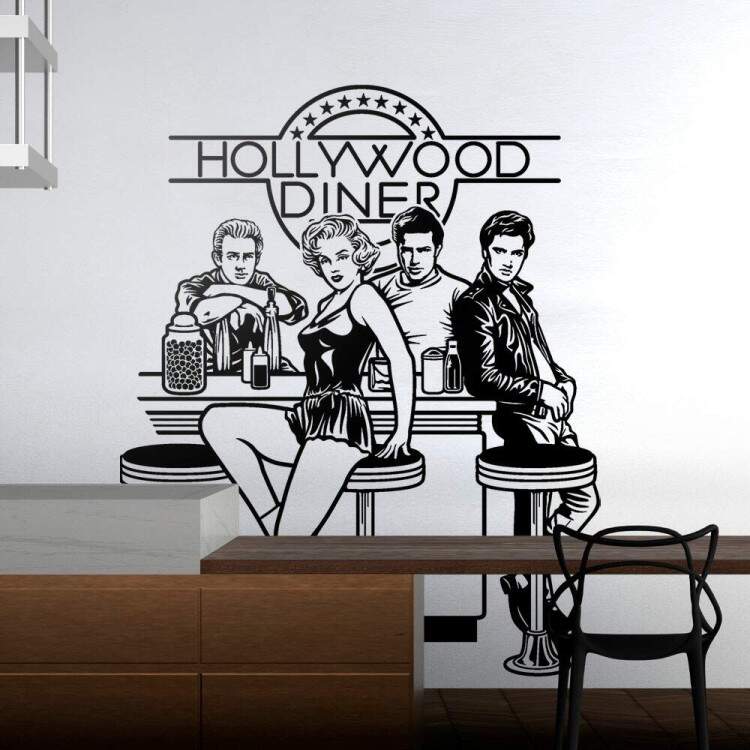 Adesivo de Parede Atores de Hollywood em Bar