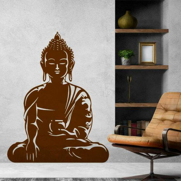 Adesivo de Parede Silhueta Buda Meditando
