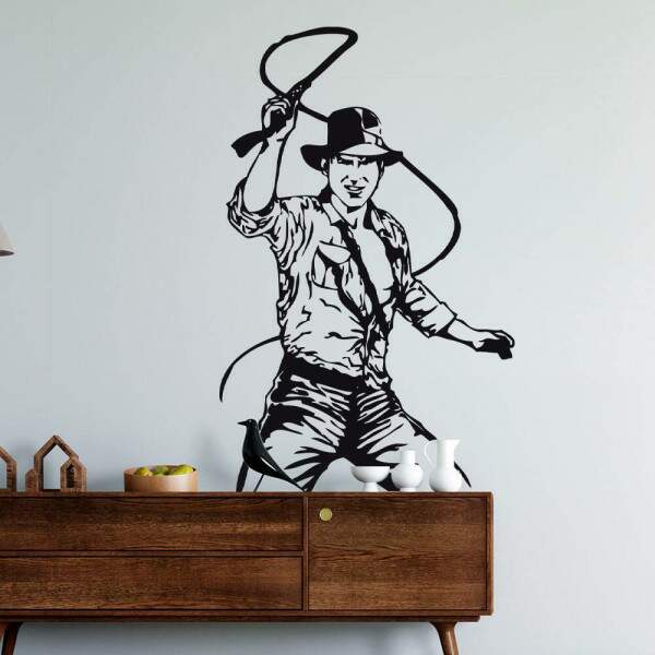 Adesivo de Parede Filme Indiana Jones com Chicote