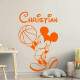 Adesivo de Parede Inspirado em Mickey Jogador de Basquete com Nome