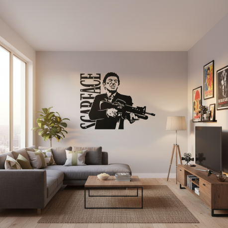 Adesivo de Parede Silhueta Scarface