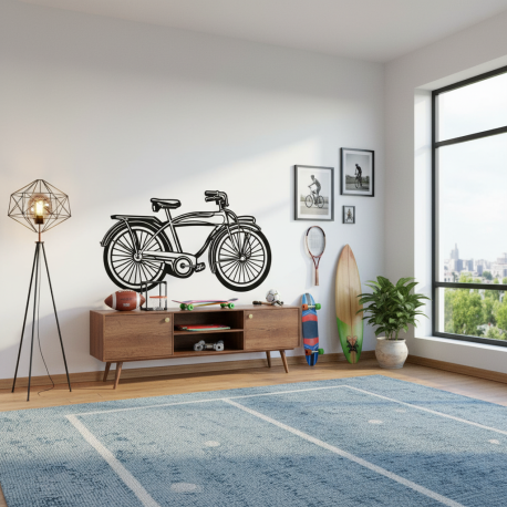 Adesivo de Parede Bicicleta Retr
