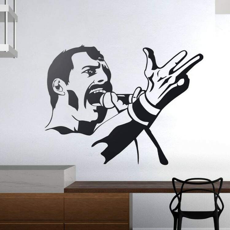 Adesivo de Parede Freddie Mercury Cantando