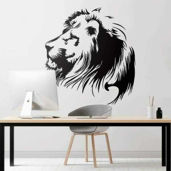 Adesivo de Parede Silhueta Perfil de Leo