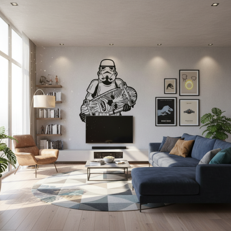 Adesivo de Parede Star Wars com Skate