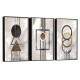 Kit 3 Quadros Decorativos Abstrato Moderno Geom�trico