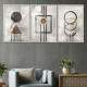 Kit 3 Quadros Decorativos Abstrato Moderno Geom�trico
