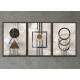 Kit 3 Quadros Decorativos Abstrato Moderno Geom�trico
