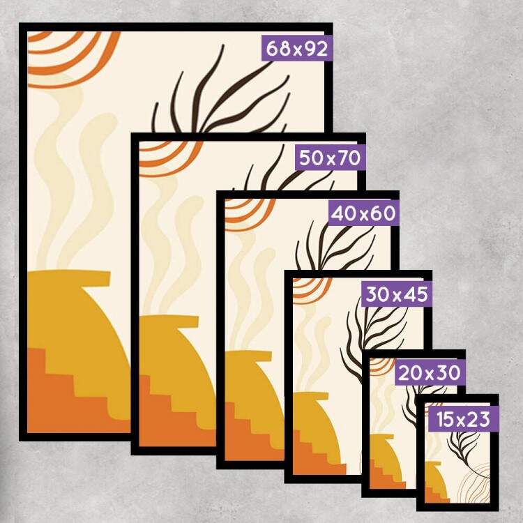 Kit 3 Quadros Decorativos Abstrato Folhagens Soltas