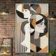Quadro Decorativo Arte Abstrata Contempor�nea de Mulheres