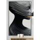 Quadro Decorativo Tra�os de Pessoa Estilo Abstrato com Ondas