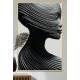 Quadro Decorativo Tra�os de Pessoa Estilo Abstrato com Ondas