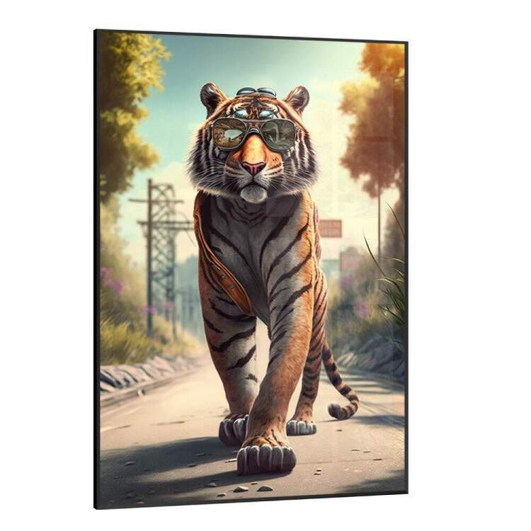 Quadro Decorativo Tigre de culos Caminhando