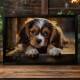 Quadro Decorativo C�o Filhote Cavalier King