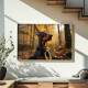 Quadro Decorativo C�o Doberman em Floresta