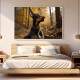 Quadro Decorativo C�o Doberman em Floresta