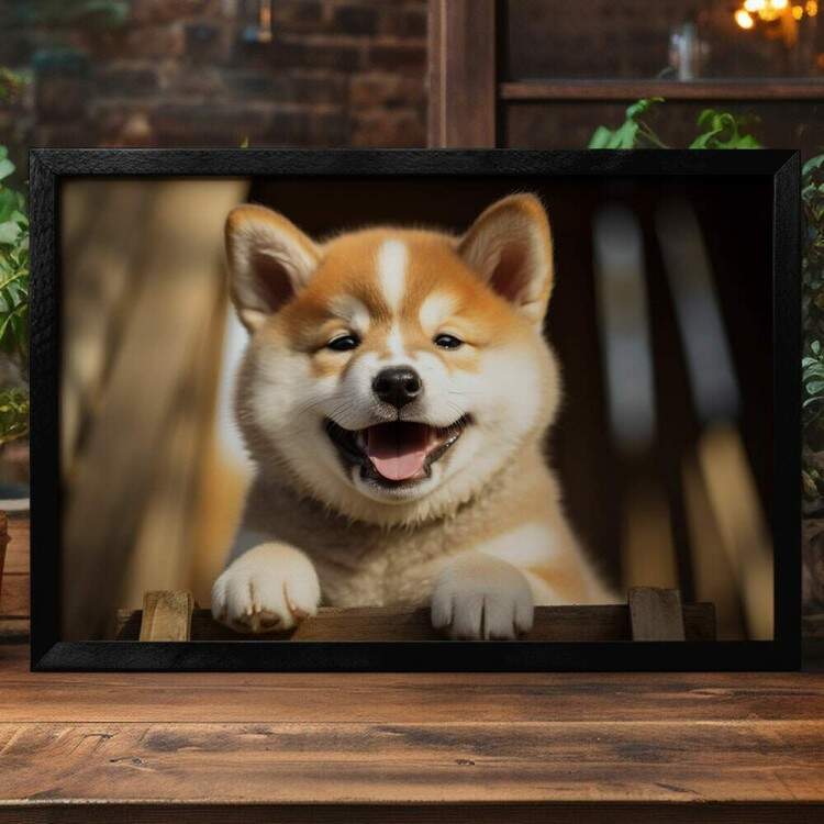 Quadro Decorativo Co Akita Inu