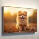 Quadro Decorativo C�o Filhote Pomeranian