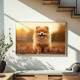 Quadro Decorativo C�o Filhote Pomeranian
