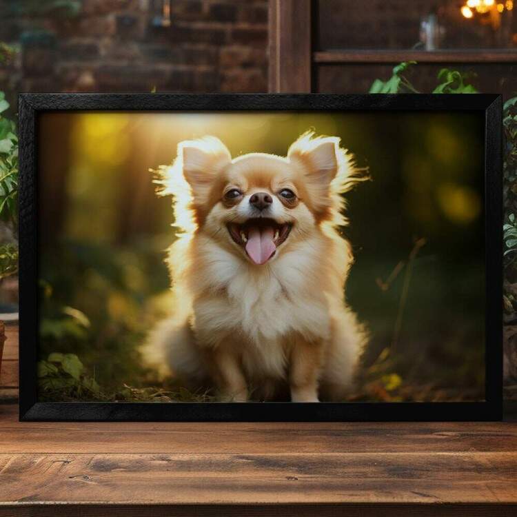 Quadro Decorativo Co Filhote Chiuhuahua