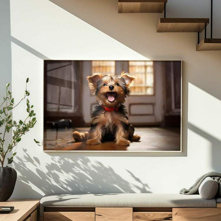 Quadro Decorativo Co Filhote Yorkshire Terrier