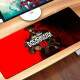 Mouse Pad Gigante 70x30cm Jogo de Tiro Fundo Vermelho