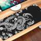 Mouse Pad Gigante 70x30cm Drag�o Preto e Branco