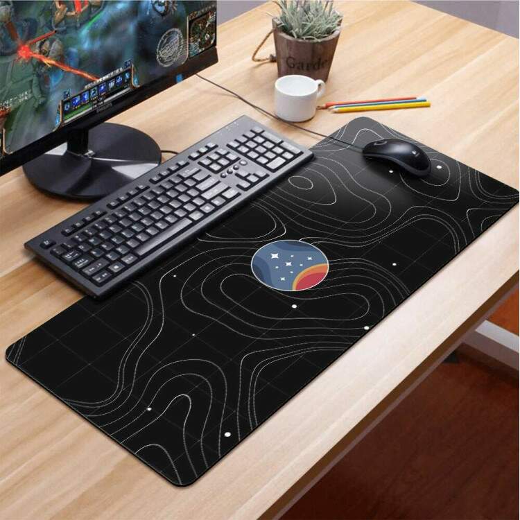 Mouse Pad Gigante 70x30cm Rota Preta de Jogo