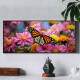 Quadro Decorativo Slim Borboletas em Flores