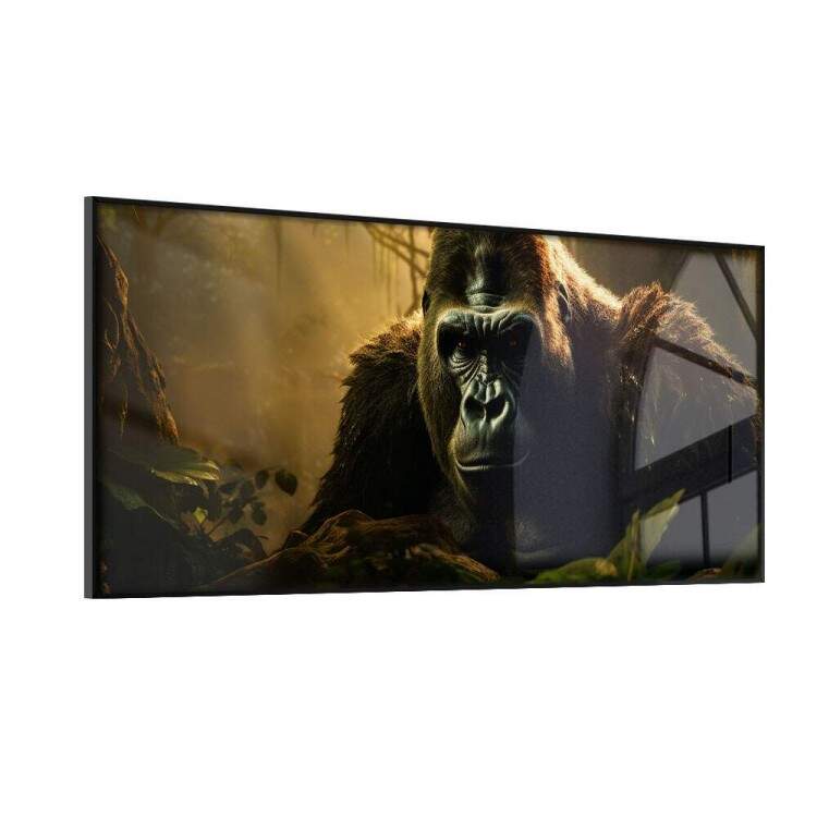 Quadro Decorativo Slim Gorila em Floresta