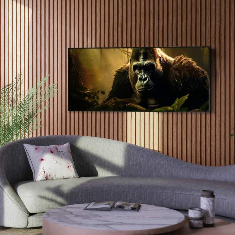 Quadro Decorativo Slim Gorila em Floresta