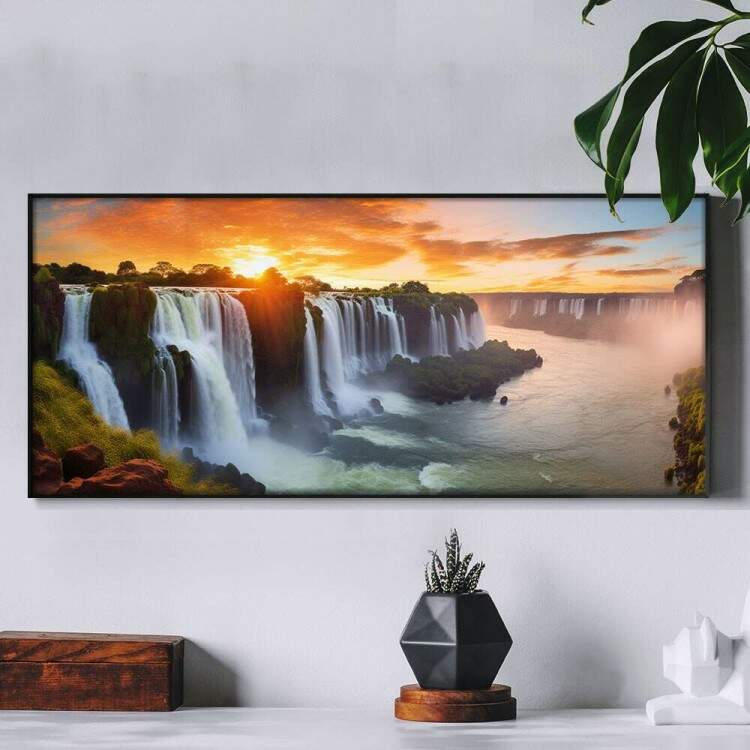 Quadro Decorativo Slim Cachoeiras em Foz do Iguau