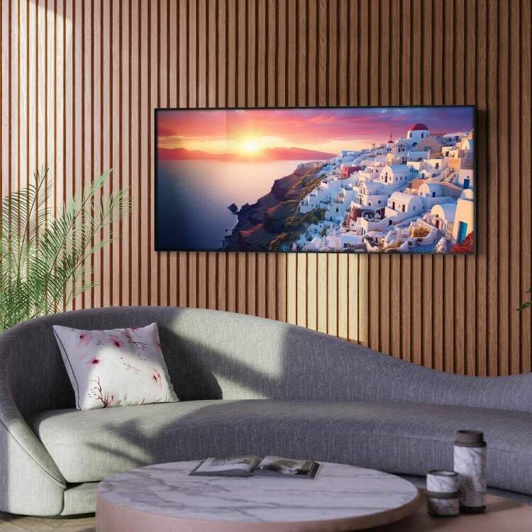 Quadro Decorativo Slim Santorini na Grcia