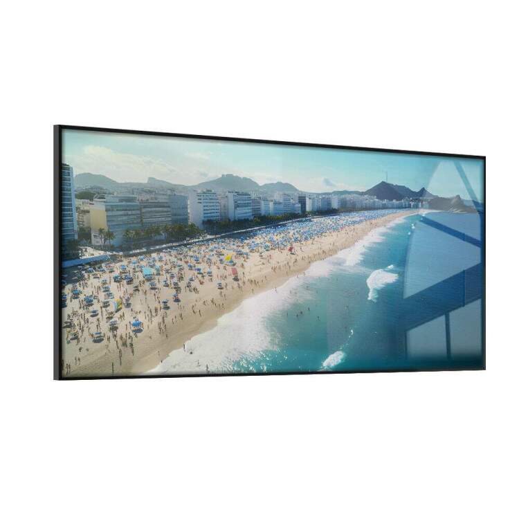 Quadro Decorativo Slim Paisagem Praia no Rio de Janeiro