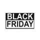 Adesivo de Parede Para Vitrine de Black Friday Preto e Branco