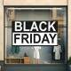 Adesivo de Parede Para Vitrine de Black Friday Preto e Branco