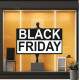Adesivo de Parede Para Vitrine de Black Friday Preto e Branco