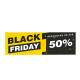 Adesivo de Parede Para Vitrine de Black Friday Descontos At� 50% de Desconto