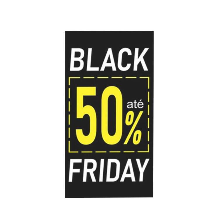 Adesivo de Parede Para Vitrine de Black Friday At 50%
