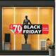 Adesivo de Parede Para Vitrine de Black Friday At� 70% Pre�os Incr�veis