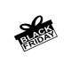 Adesivo de Parede Para Vitrine de Black Friday Formato de Caixa de Presente