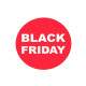 Adesivo de Parede Para Vitrine de Black Friday Vermelho e Branco