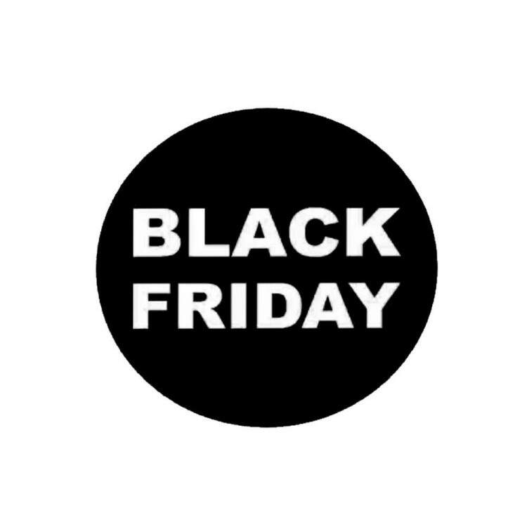 Adesivo de Parede Para Vitrine de Black Friday Preto e Branco