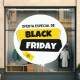 Adesivo de Parede Para Vitrine de Black Friday Oferta Especial