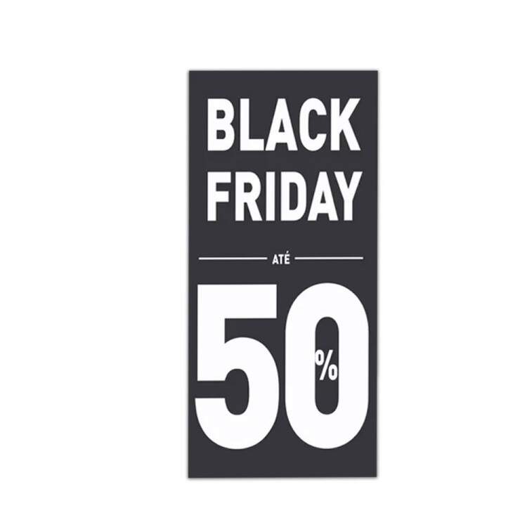 Adesivo de Parede Para Vitrine de Black Friday Preto e Branco