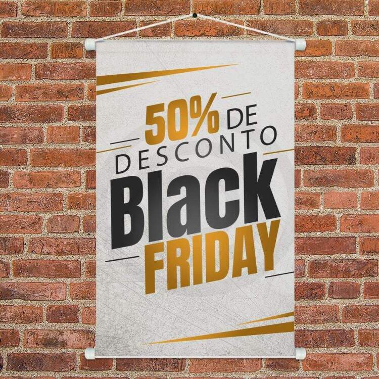 Banner Impresso em Lona 50% de Desconto Black Friday